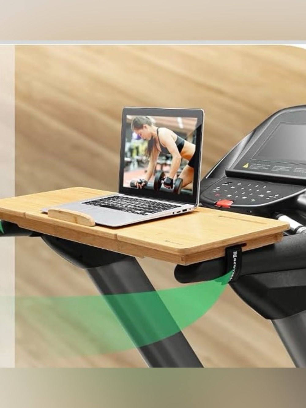 Bamboo Treadmill Desk Tray - Natural Wood Laptop Stand